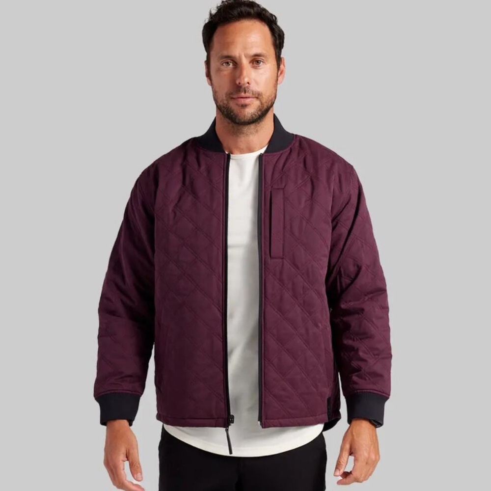 BYLT Jackets Mens 2XL Black Red Hi-Lo Reversible Full Zip Quilted Outdoor Travel